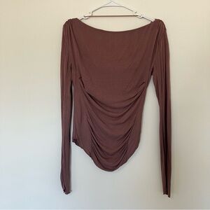 Free People Night We Met Mauve Long Sleeve Top Small